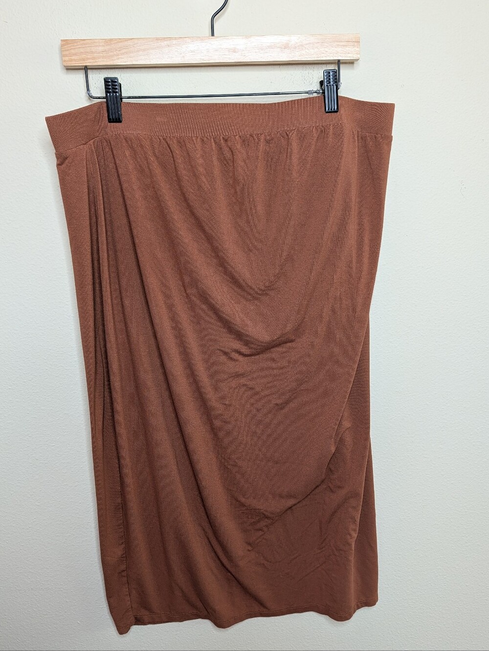 Isabel by‎ Ingrid + Isabel Rust Brown Ruched Maternity Skirt XL